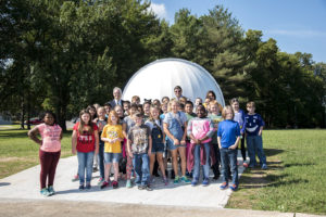 Students in front of new solar observatory