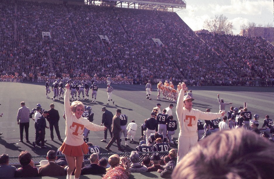 cheerleaders during the 1968 UT-Ole Miss game