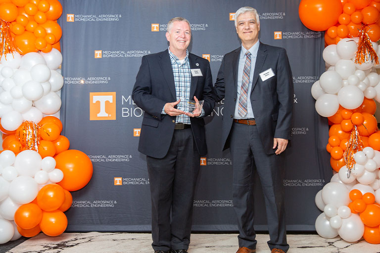 Chad Duty and Dr. Ekici at the MABE Awards Banquet.